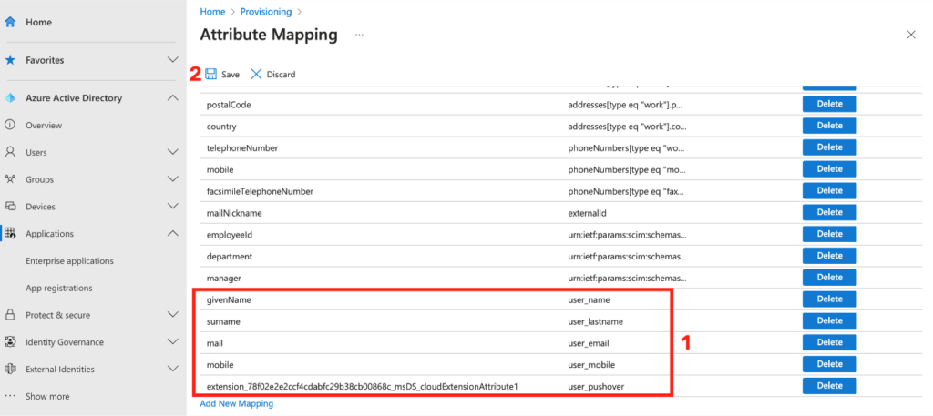 List of all filled attributes with correctly set source attribute