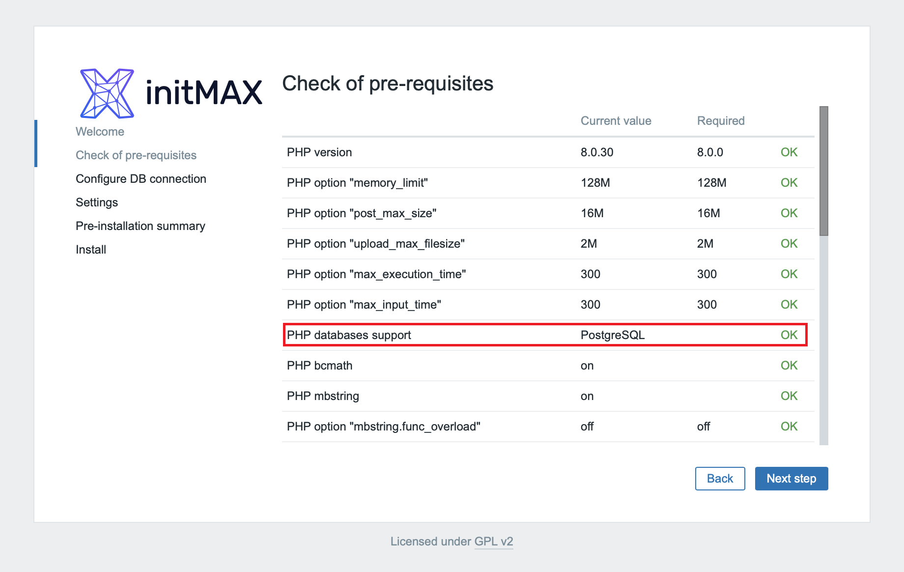zabbix install - pre-requisites