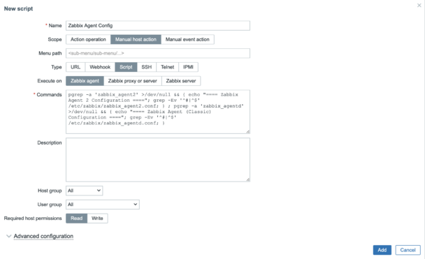 Frontend Scripts and Sudo in Zabbix - initMAX s.r.o.