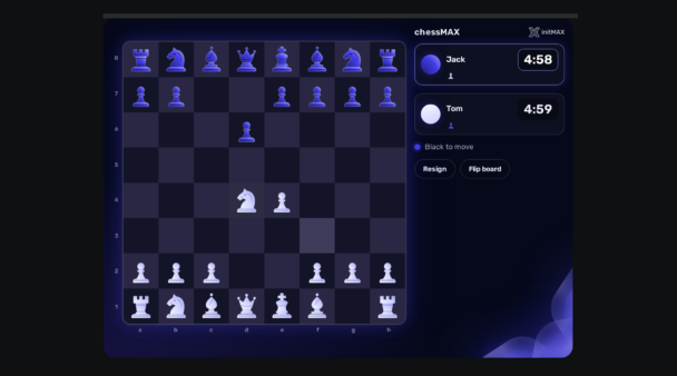 Tom and Jack playing chess with a five-minute clock.