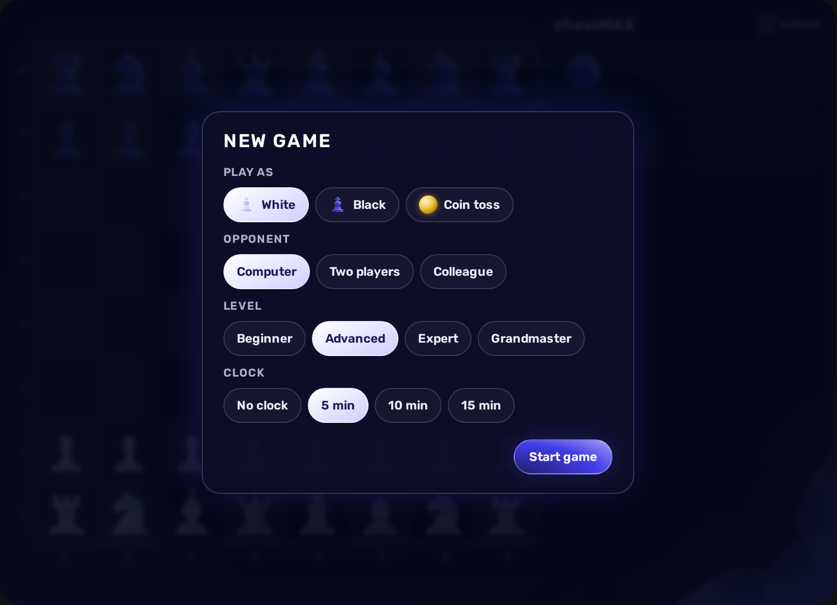 3. Start a game with your preferred rules (FREE)